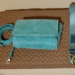 Portland Leather mini metro crossbody - Reef